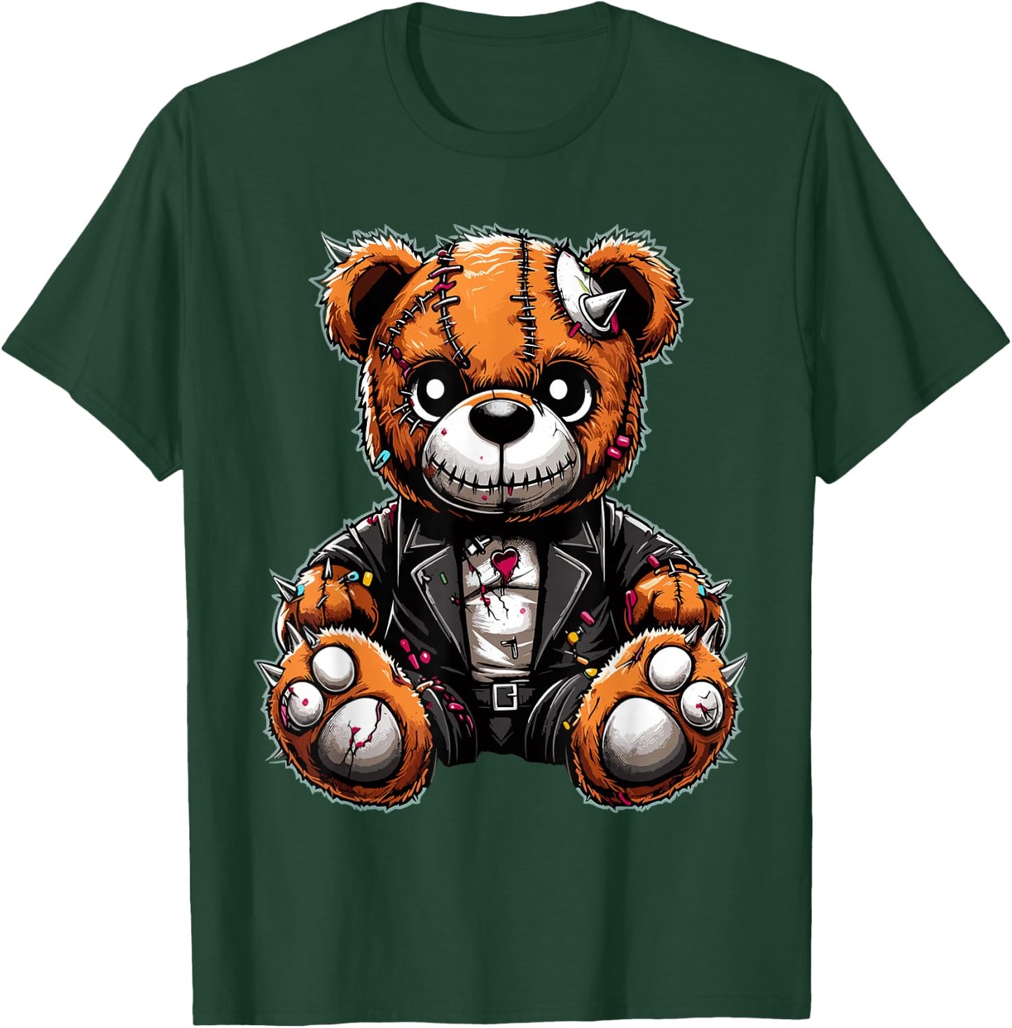 Punk Stuffed Animal Sharp Needle Rebel T-Shirt - T-Shirt | Forest