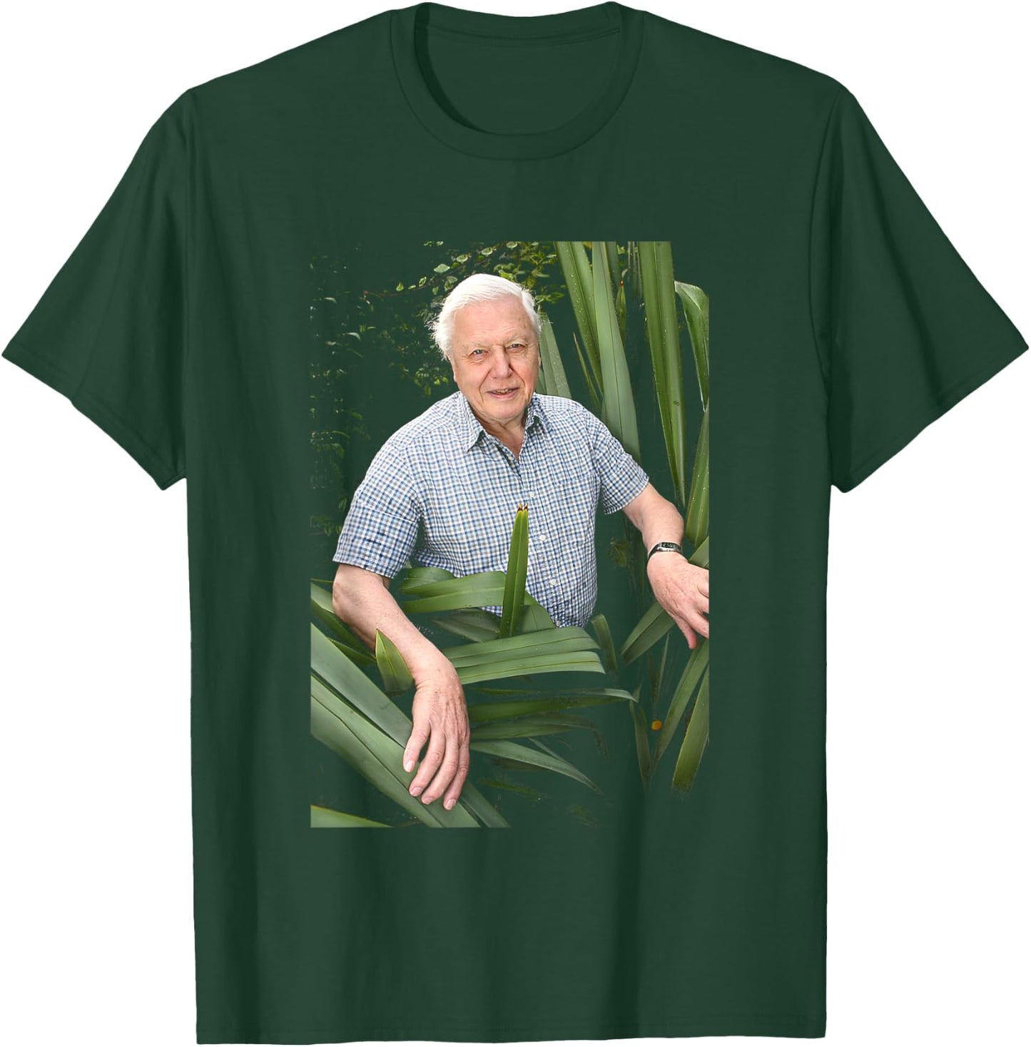 David Attenborough Amongst Nature Documentarian T-Shirt - T-Shirt | Forest