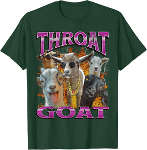 Throat Goat Funny Offensive Humor Bootleg Adult Y2K Graphic , black T-Shirt - T-Shirt | Forest