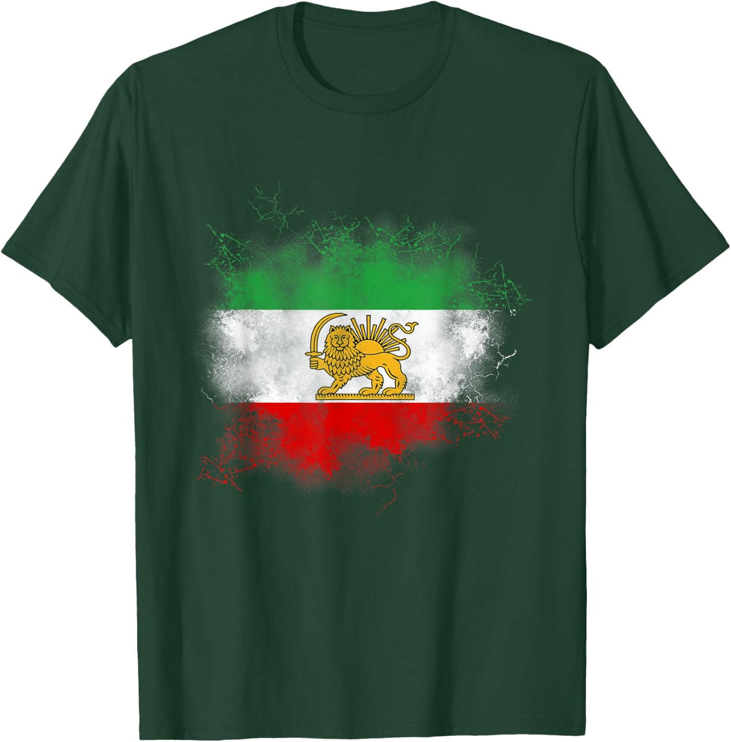 Iranian flag, Iran lion, Persian flag, Iran. , Black, S T-Shirt - T-Shirt | Forest