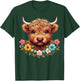 Baby Highland Cow Flowers Scottish Farm T-Shirt - T-Shirt | Forest