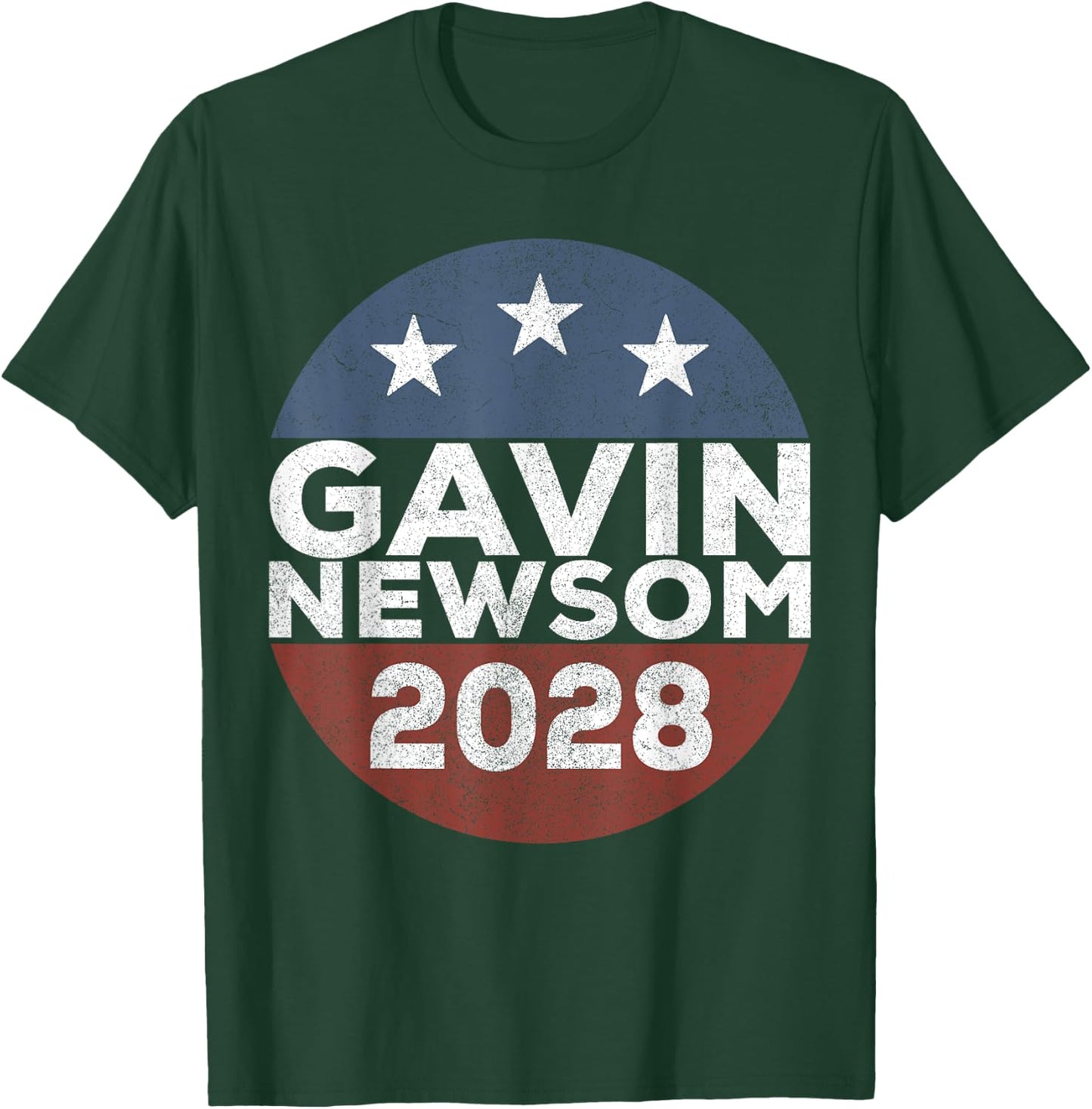 Retro Gavin Newsom Merch 2028 Gavin Newsom 2028 T-Shirt - T-Shirt | Forest