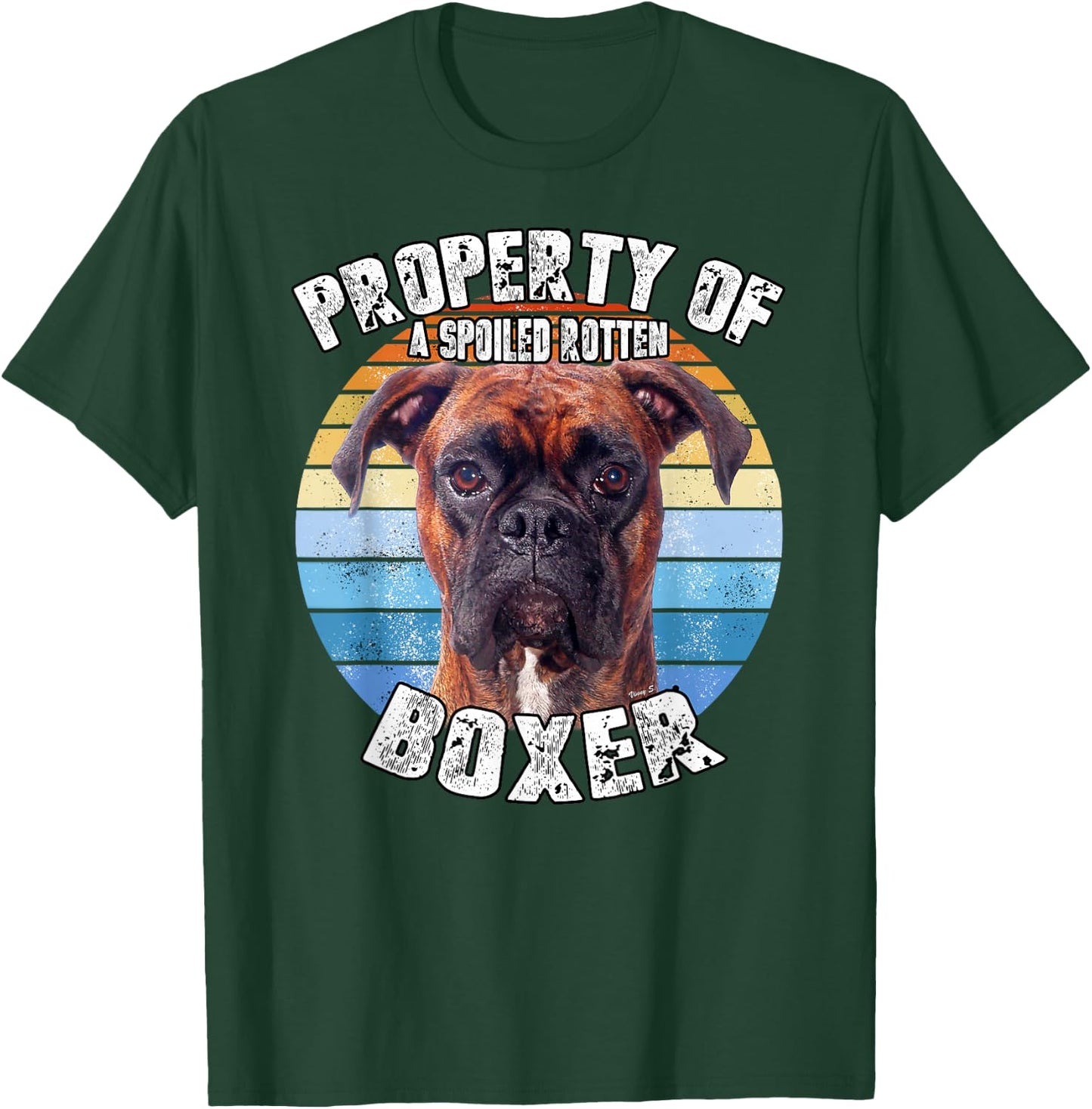Boxer Brindle Property Of T-Shirt - T-Shirt | Forest