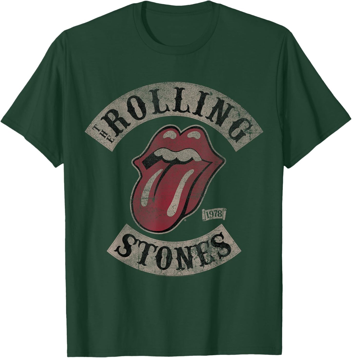 Official The Rolling Stones Vintage Tour 1978 Grey T-Shirt - T-Shirt | Forest