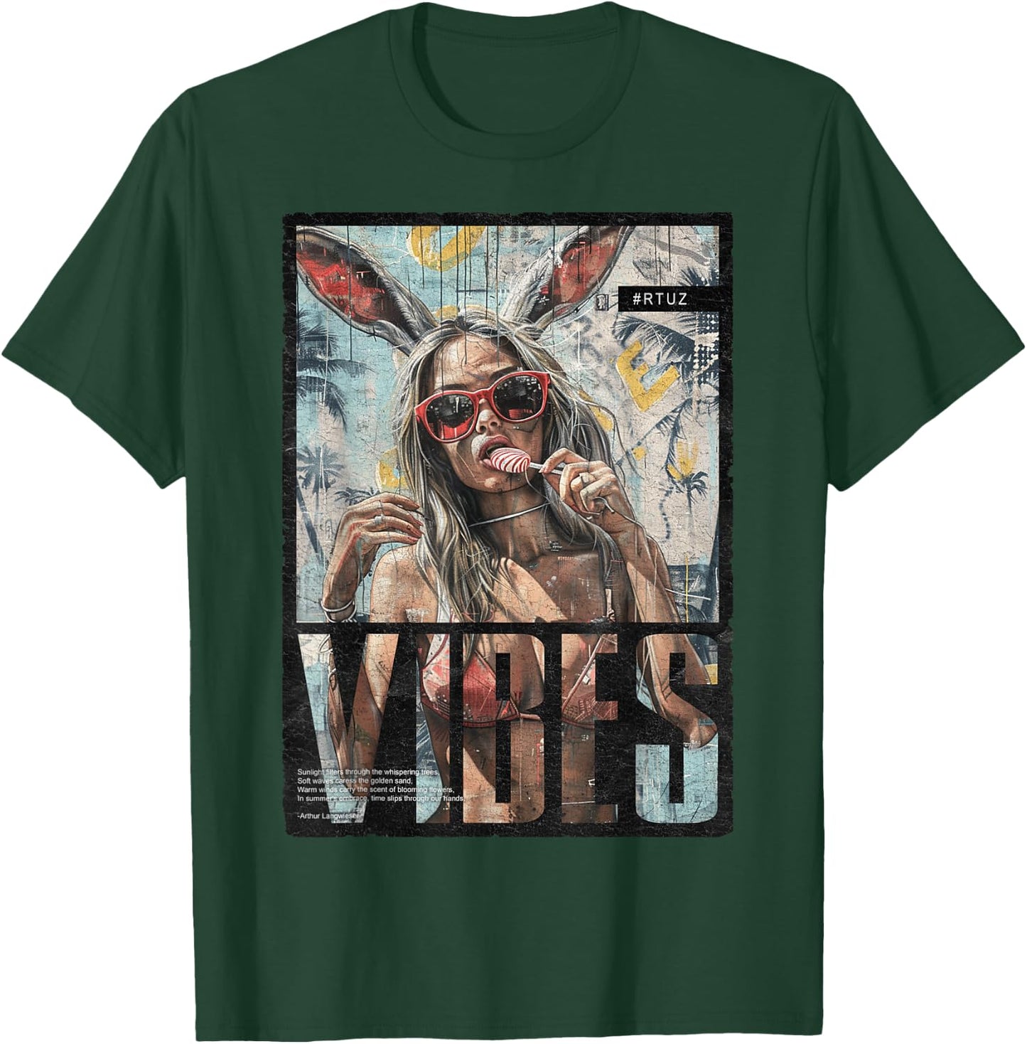 Vintage Girl Magazine Cover Sexy Model Pin-Up , black T-Shirt - T-Shirt | Forest
