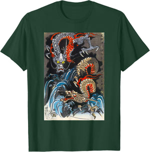 Japanese Art Dragon Ukiyo-e Print T-Shirt - T-Shirt | Forest