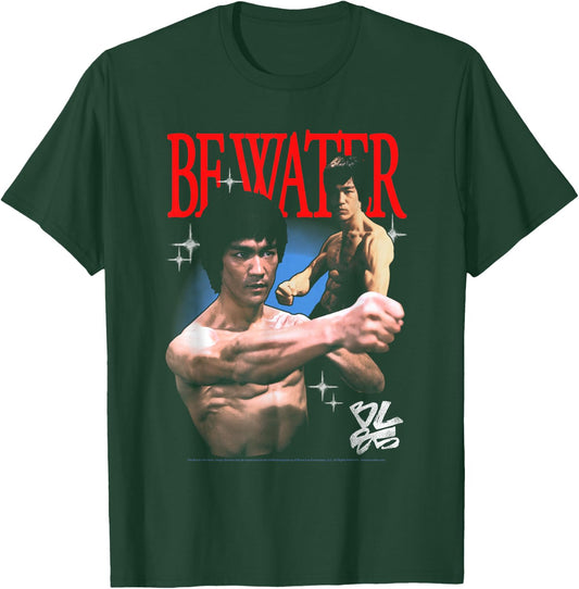 Bruce Lee Be Water Retro Martial Arts Poses Retro Movie T-Shirt - T-Shirt | Forest