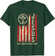 Jesus Make America Godly Again Patriotic Christian USA Flag T-Shirt - T-Shirt | Forest
