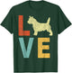 Love Cairn Terrier Mom Cairn Terrier Dad Retro Vintage T-Shirt - T-Shirt | Forest