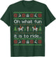 Funny Ugly Sweater Shirt Christmas Horse Rider Riding Gift T-Shirt - T-Shirt | Forest