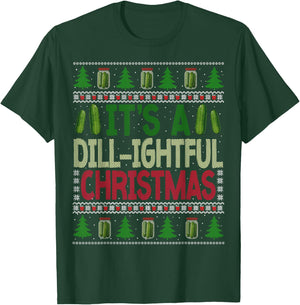 Funny Dill Pickle Ugly Christmas Sweater Pickle Lovers T-Shirt - T-Shirt | Forest