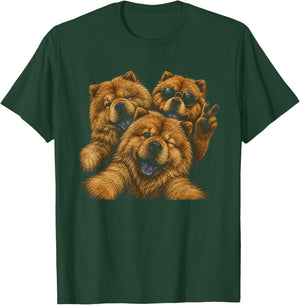 Funny Chow Chow Selfie Artwork Design T-Shirt - T-Shirt | Forest