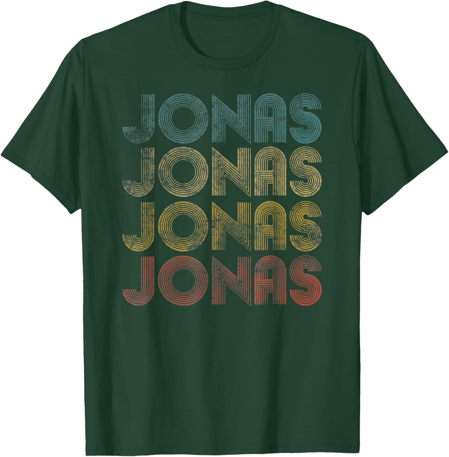 Jonas First Given Name Pride Vintage Distressed T-Shirt - T-Shirt | Forest