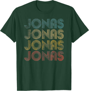 Jonas First Given Name Pride Vintage Distressed T-Shirt - T-Shirt | Forest