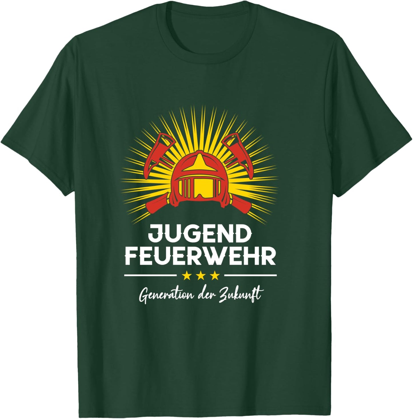 Jugend Feuerwehr Kind Feuerwehrfrau Nachwuchs Feuerwehrmann Langarmshirt T-Shirt - T-Shirt | Forest