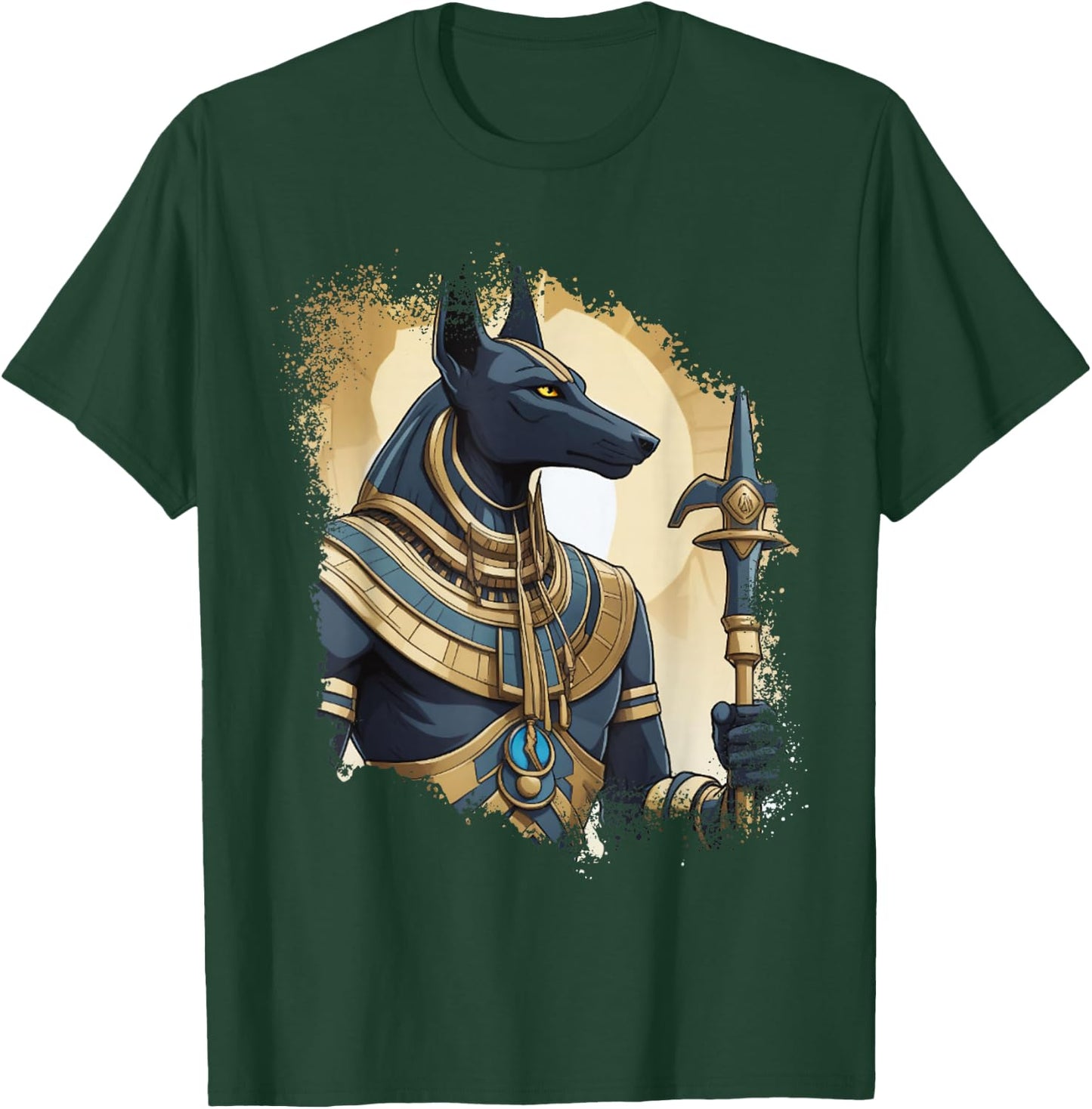 Ancient Egyptian God of the Dead Anubis Egypt Pyramids Sphinx , Black, S T-Shirt - T-Shirt | Forest