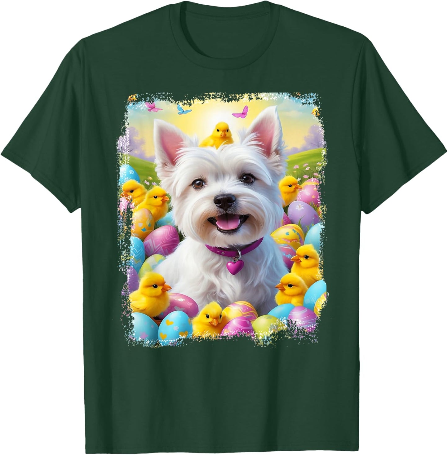 Cute Easter West highland terrier westie lover T-Shirt - T-Shirt | Forest