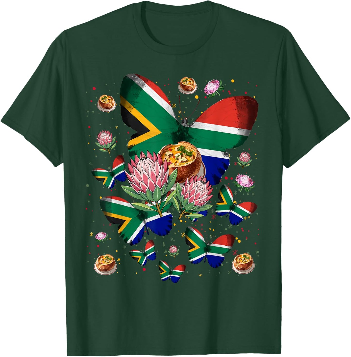 South Africa Flag , South Heritage - , Black, S T-Shirt - T-Shirt | Forest