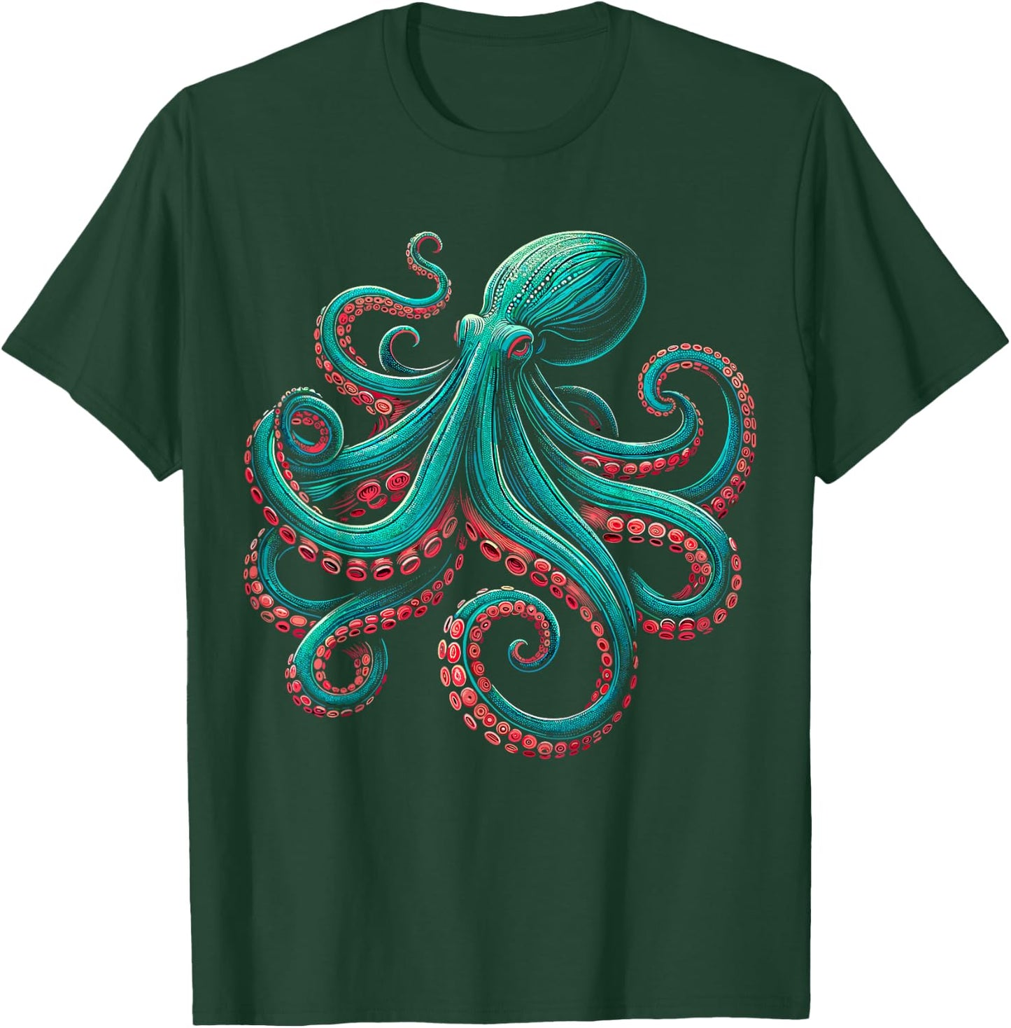 Octopus Kraken Ocean T-Shirt - T-Shirt | Forest