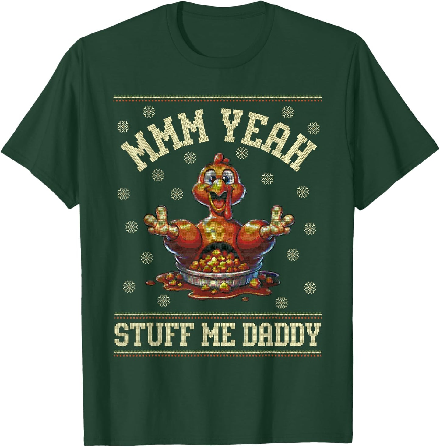 Ugly Thanksgiving Sweater Turkey Adult Humor Funny Men Women T-Shirt - T-Shirt | Forest