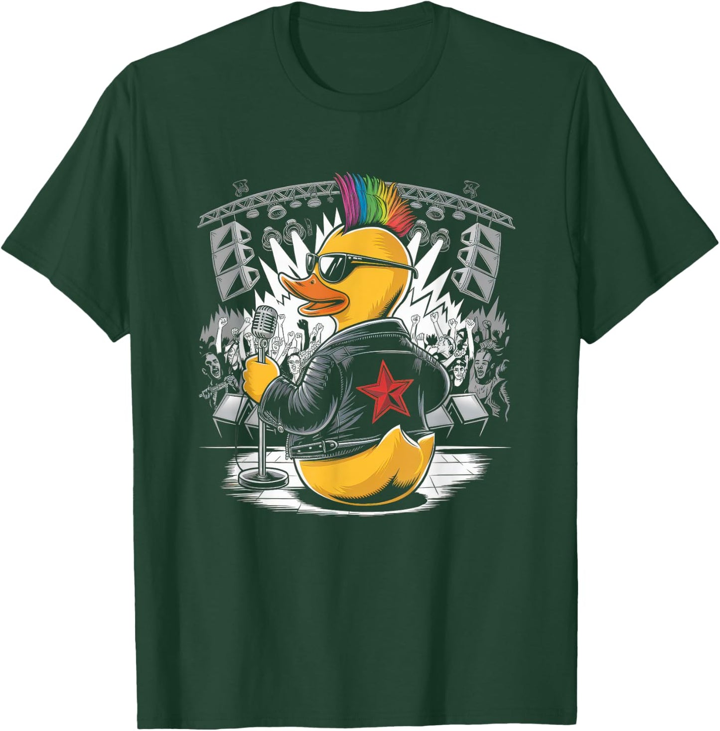 Punk Women Male Duck Rock Rock Duck Anarchy T-Shirt - T-Shirt | Forest