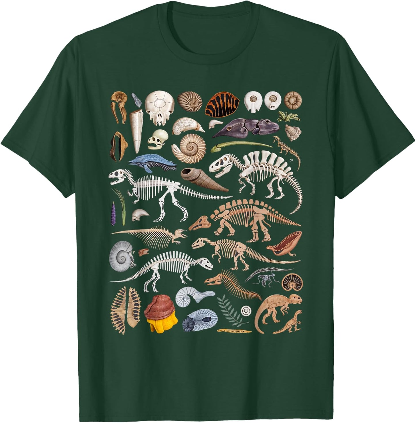 Vintage Dinosaur Fossils T-Rex Paleontology T-Shirt - T-Shirt | Forest