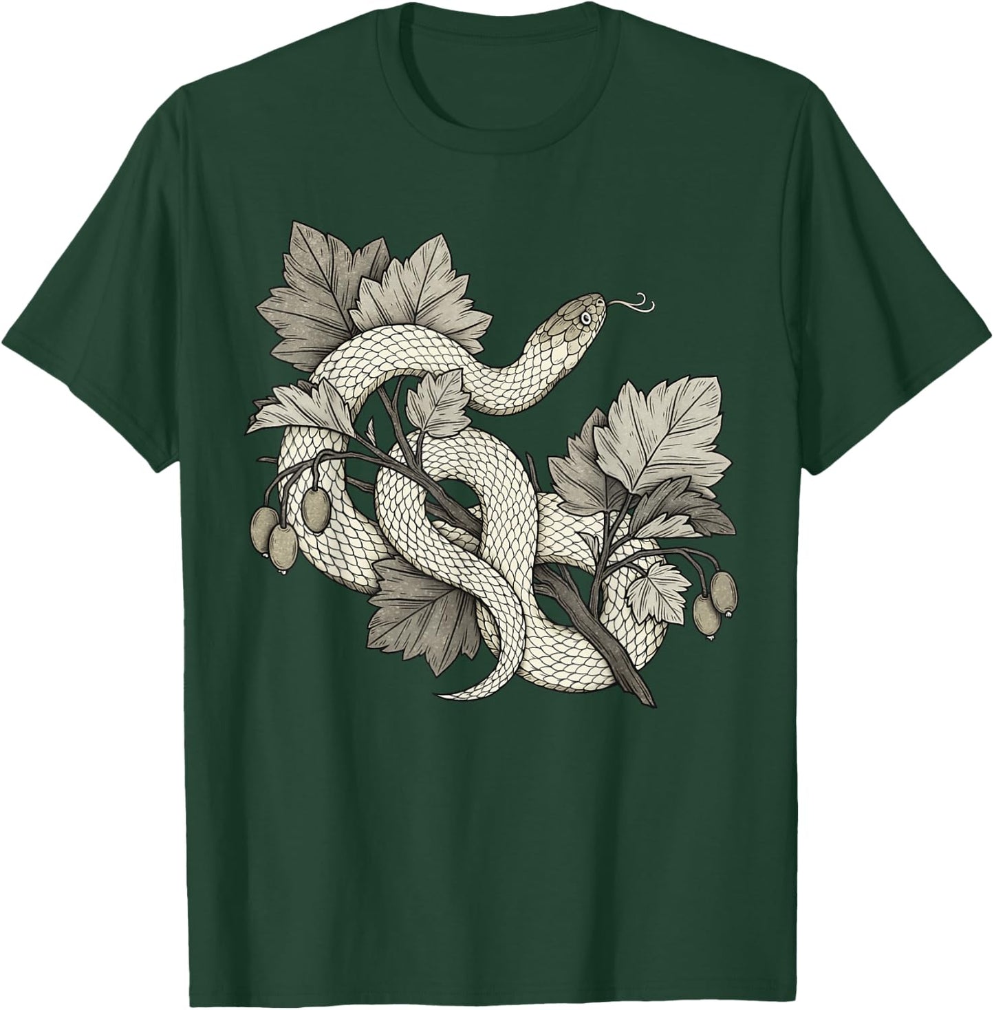 Snake Alternative Gothic Witchcraft Occult Dark Academia Art T-Shirt - T-Shirt | Forest