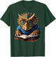 Triceratops Dinosaur Reading Book Nerd T-Shirt - T-Shirt | Forest