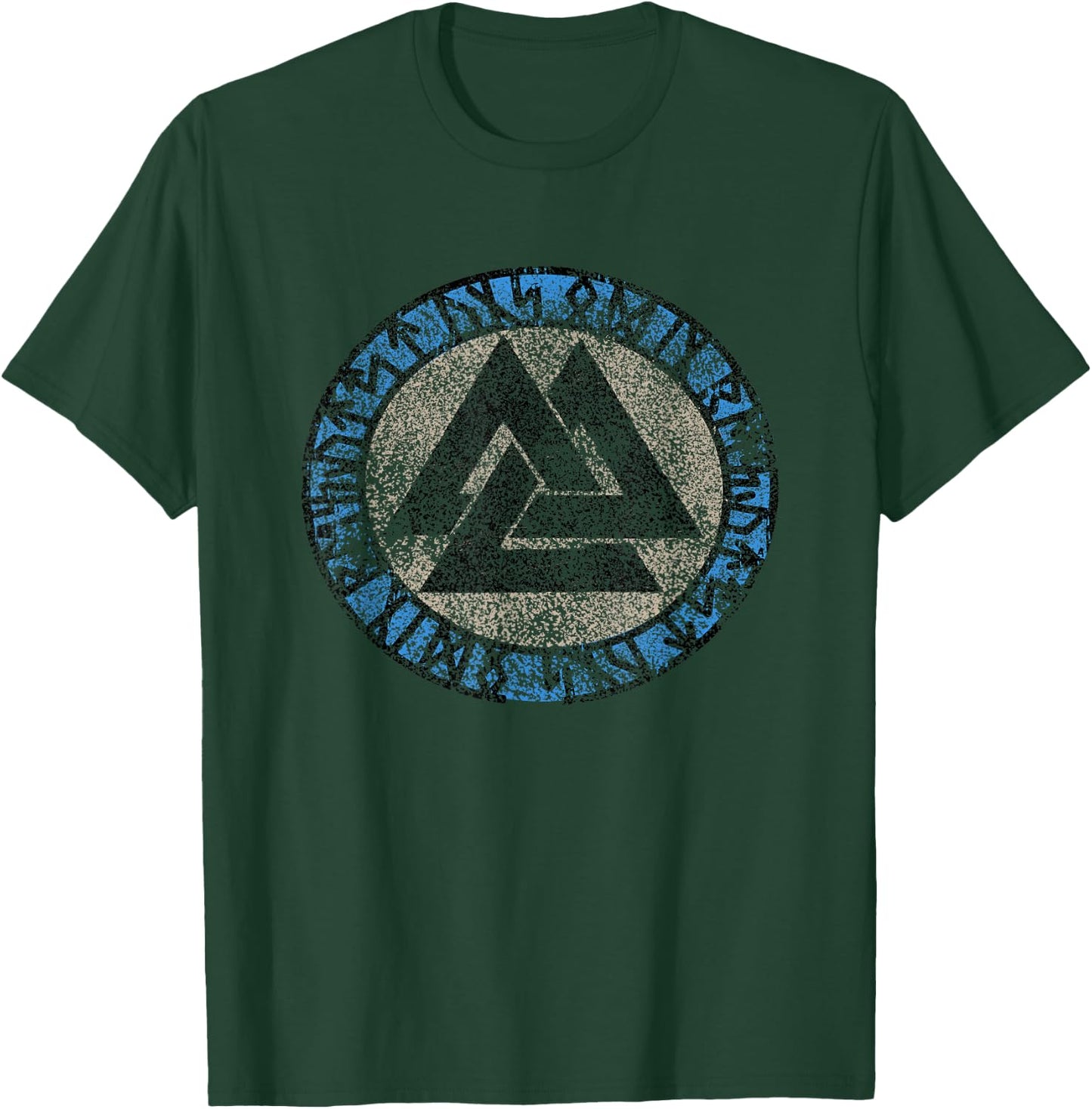 Viking Nordische Mythologie Wikinger Knoten Valknut Wotan , black T-Shirt - T-Shirt | Forest