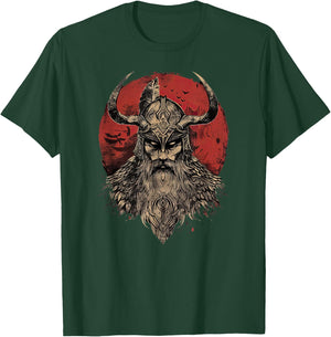 Viking Odin Valhalla Scandinavian Odin Ravens T-Shirt - T-Shirt | Forest