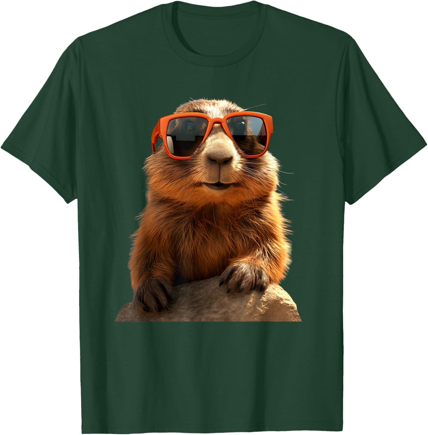Marmot with Sunglasses Rodent Earth Squirrel Marmot , black T-Shirt - T-Shirt | Forest