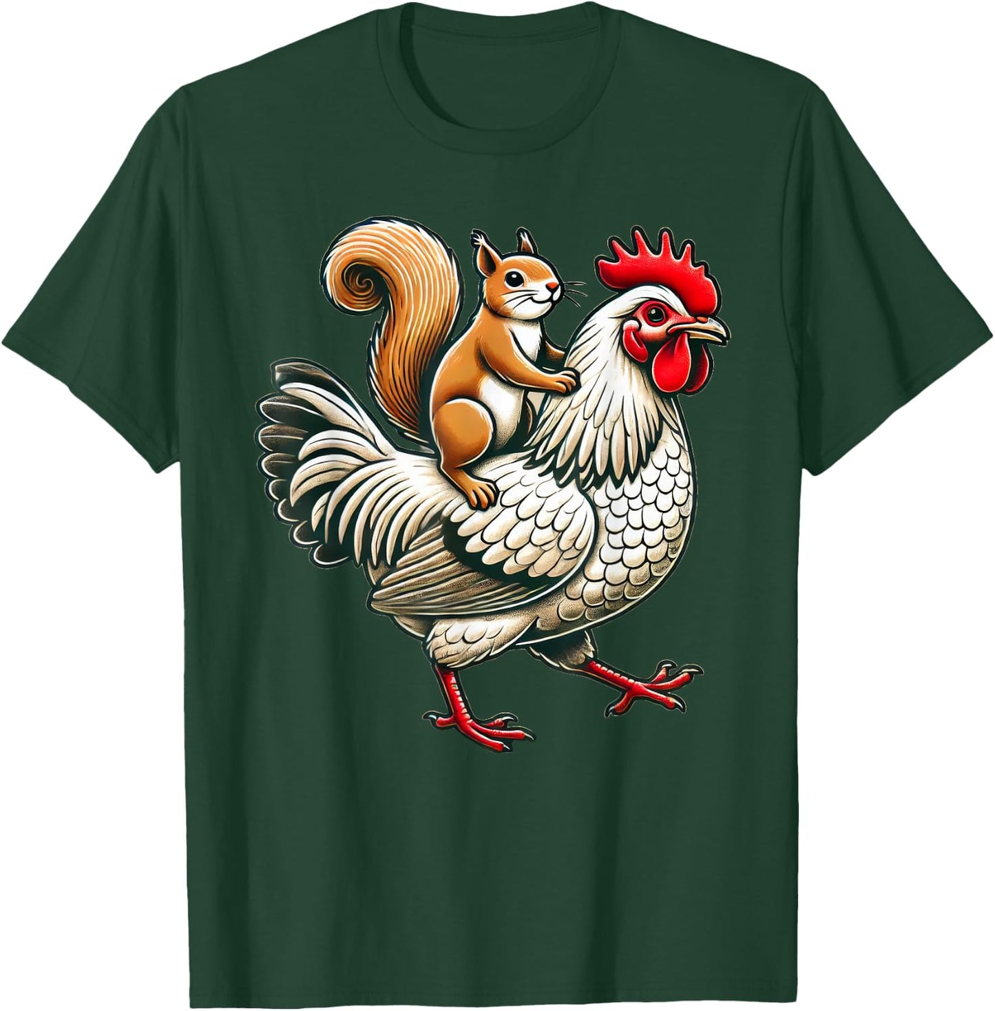 Cute Squirrel Chicken T-Shirt - T-Shirt | Forest