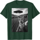 Cat Selfie With Alien UFO Funny Cat For Boys Men Women Kids T-Shirt - T-Shirt | Forest