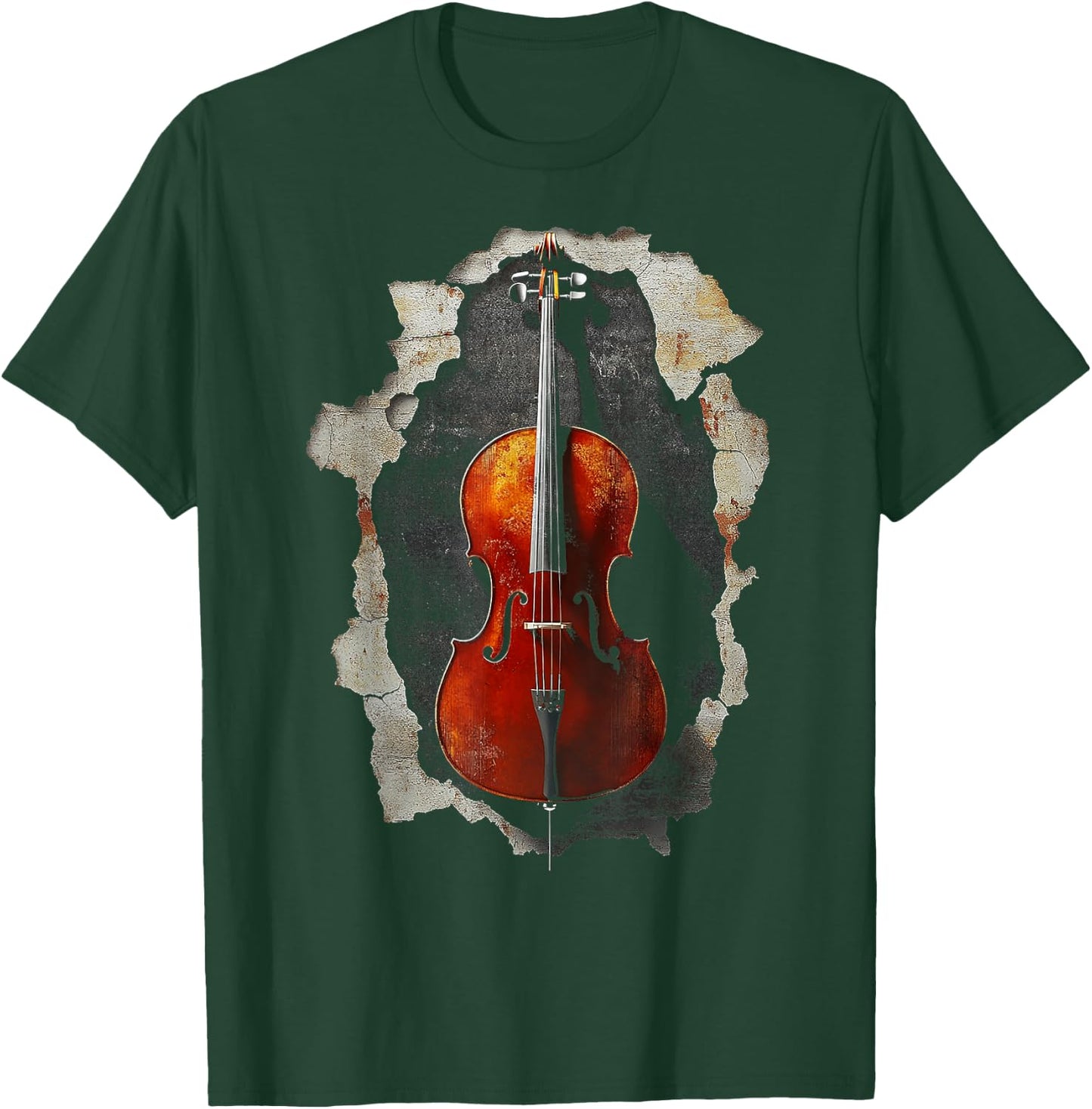 Cello Music Instrument Graphic Art Cello T-Shirt - T-Shirt | Forest