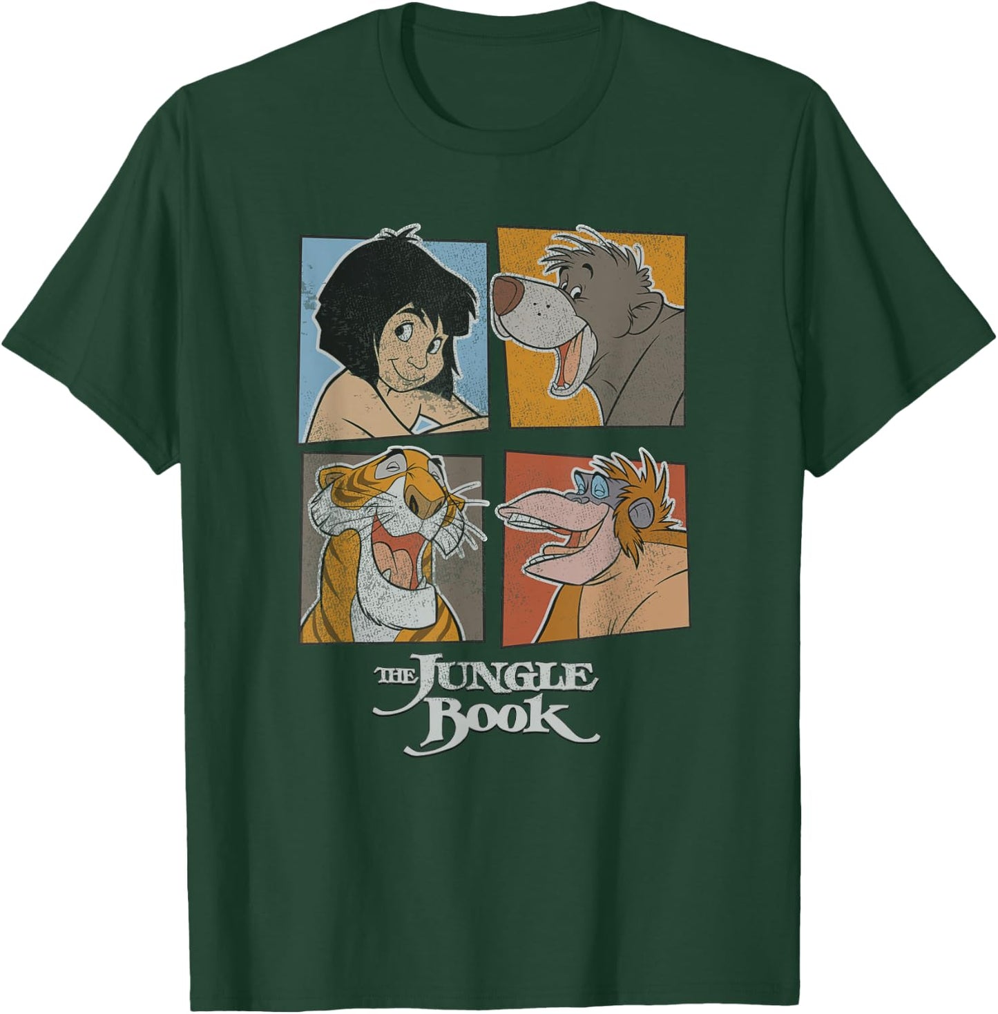 Disney The Jungle Book Character Box Up Poster T-Shirt - T-Shirt | Forest