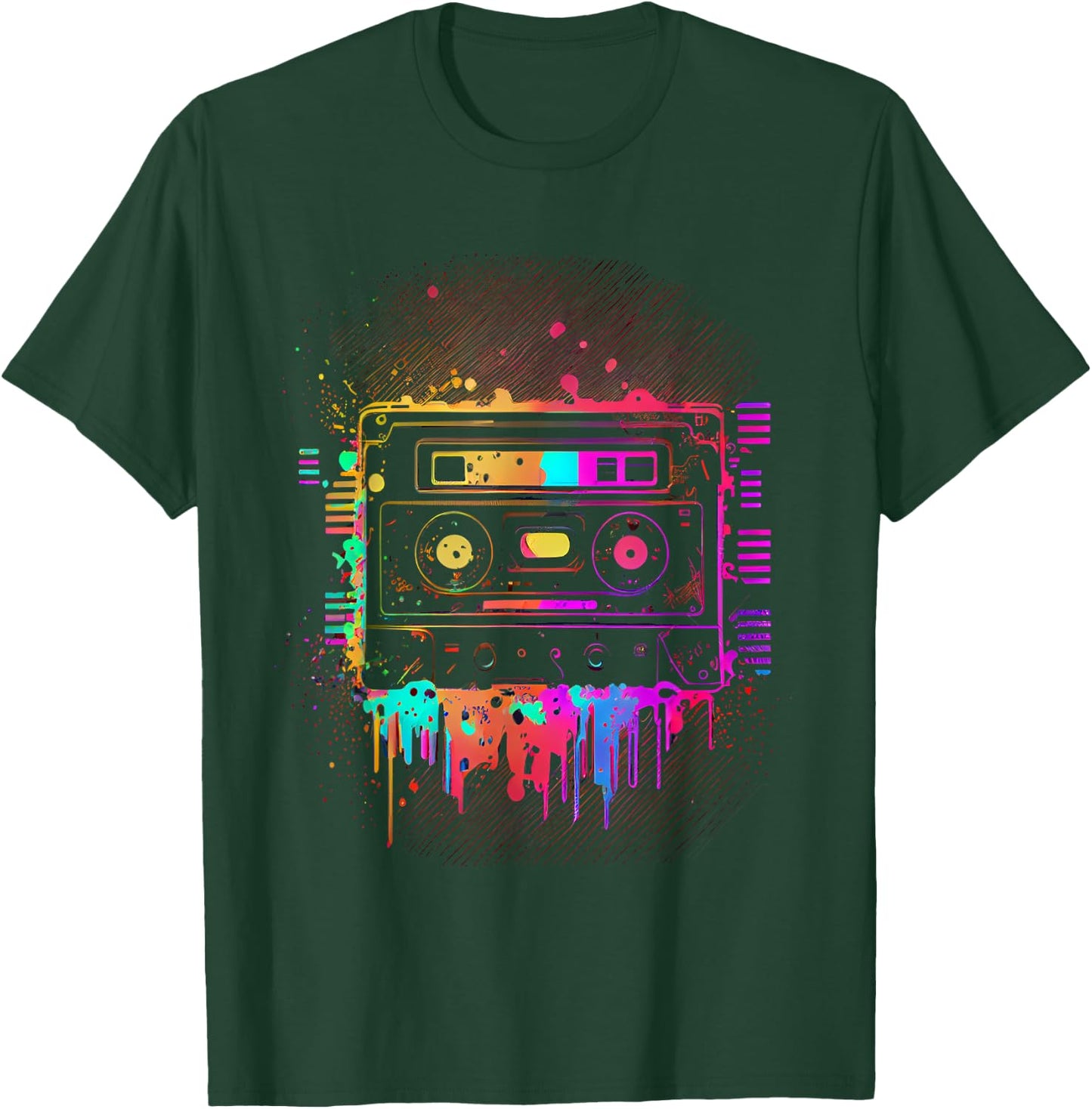 90er 80er Jahre Motto Party Outfit Kostüm T-Shirt - T-Shirt | Forest