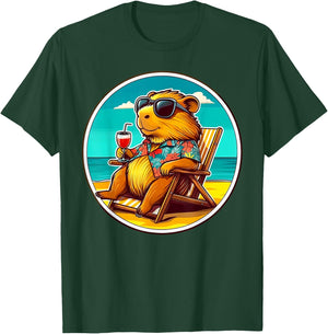 Cool Capybara Funny Capy Lover Men Women Teen Boys Kids T-Shirt - T-Shirt | Forest