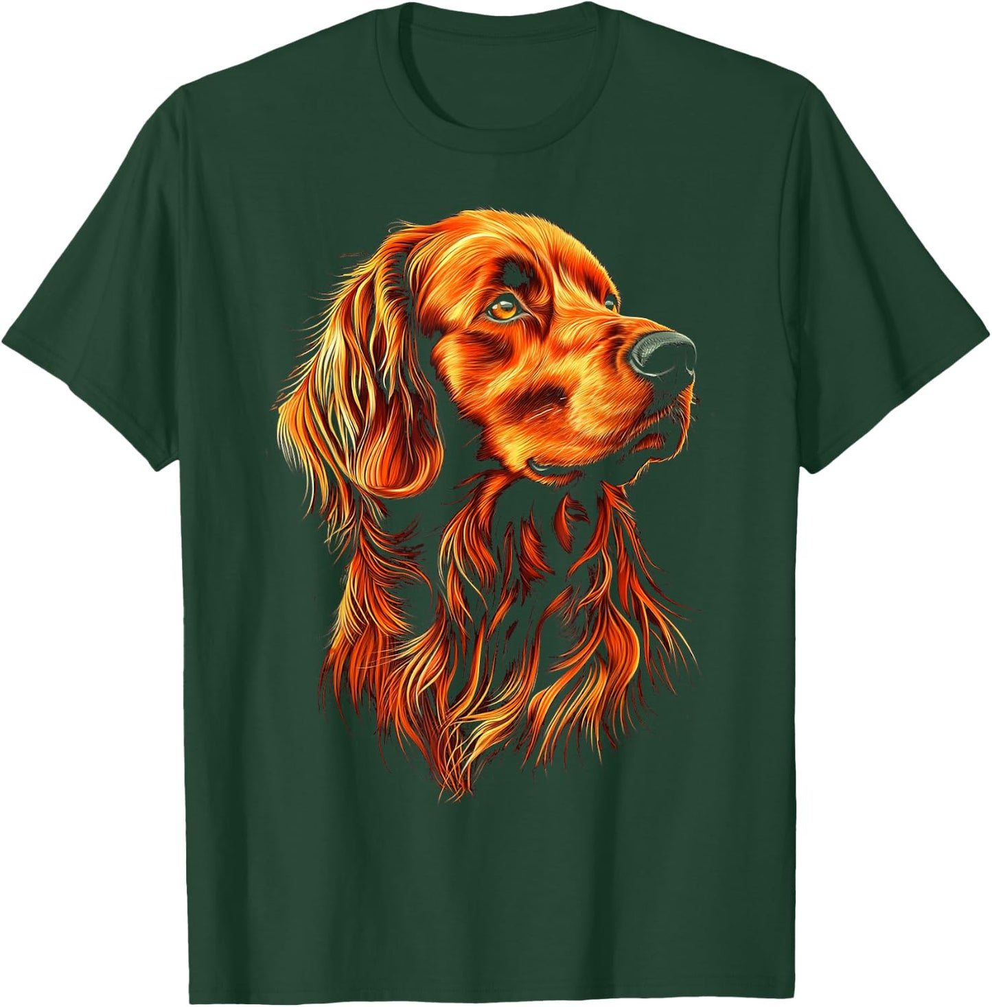 Irish Setter Dog Graphic Pet Art Irish Setter T-Shirt - T-Shirt | Forest