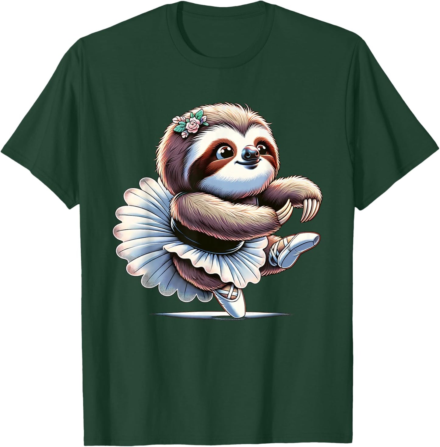 Ballerina Sloth Dancing T-Shirt - T-Shirt | Forest