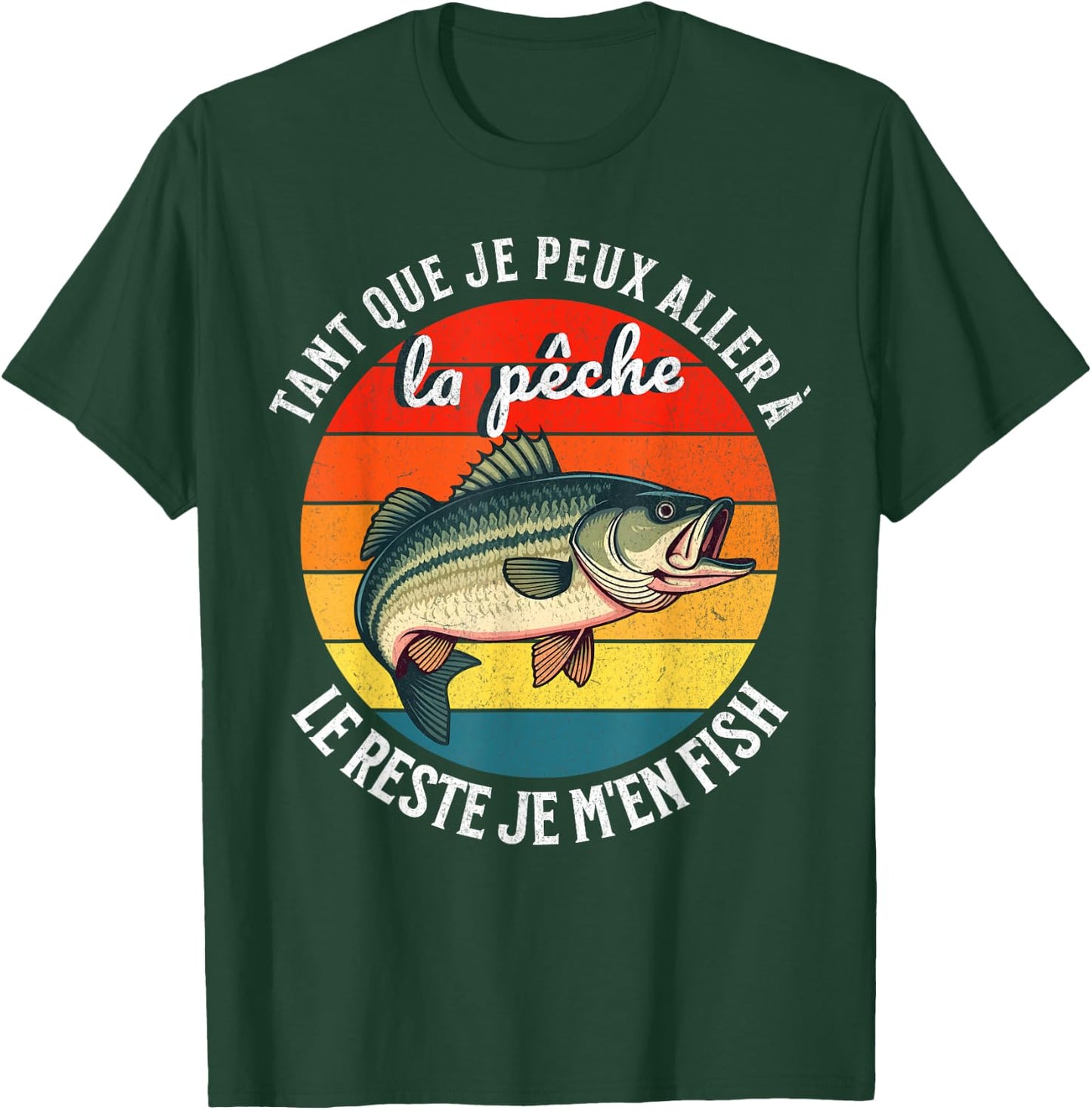 Fishing The Rest I M'en Fish For Fisherman , Black, S T-Shirt - T-Shirt | Forest