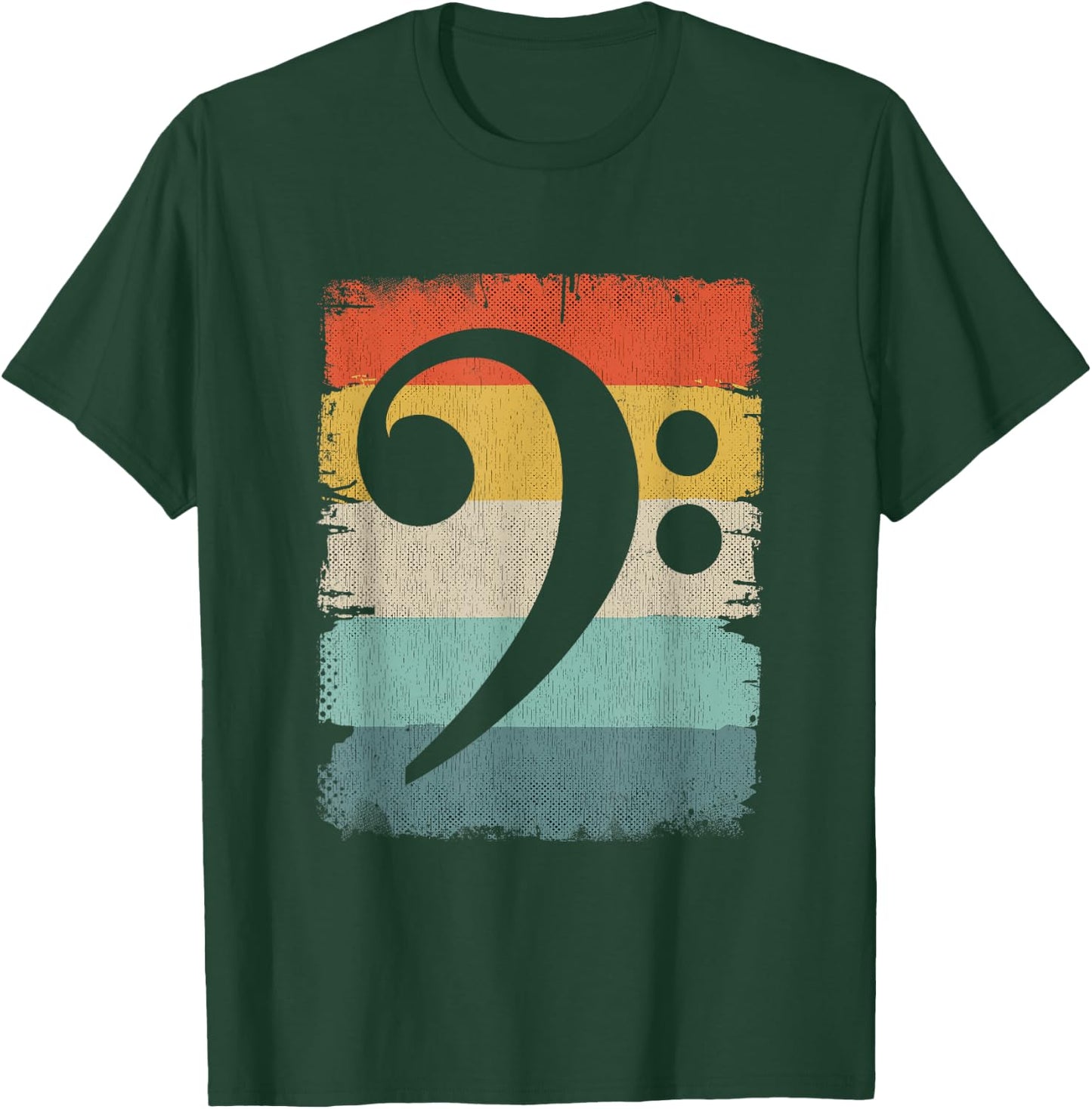 Bass Player Music Apparel Bassschlüssel T-Shirt - T-Shirt | Forest