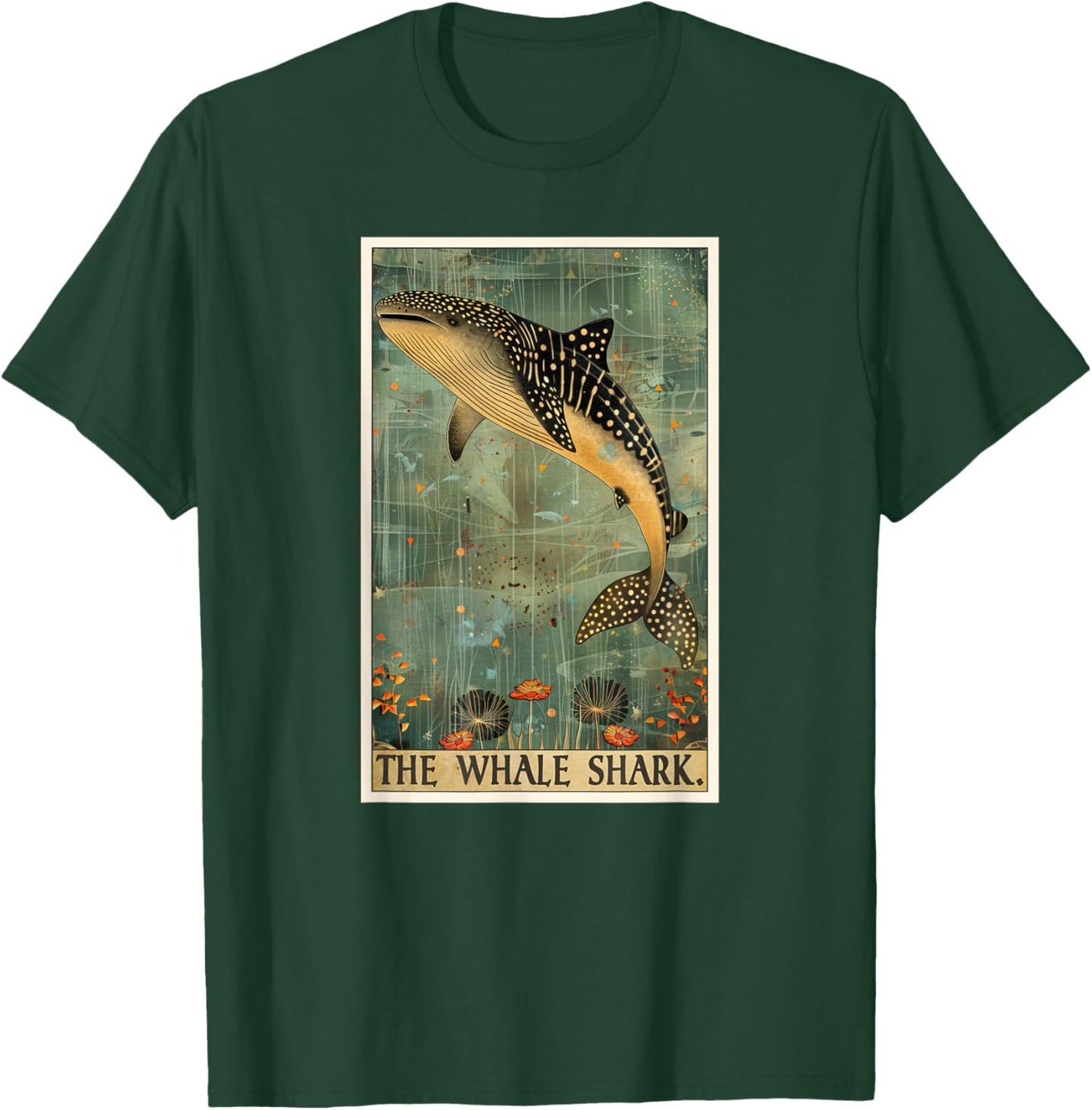 Whale Sharks Whale Shark Tarot Card T-Shirt - T-Shirt | Forest