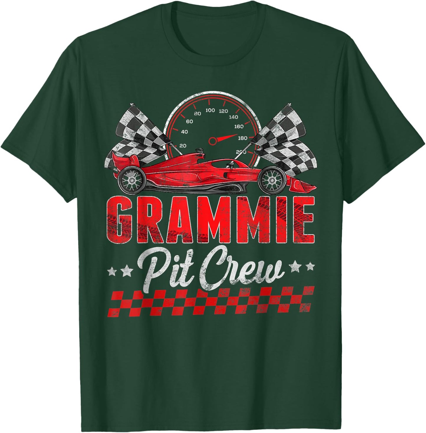 Race Car Birthday Party Racing Family Grammie Pit Crew T-Shirt - T-Shirt | Forest