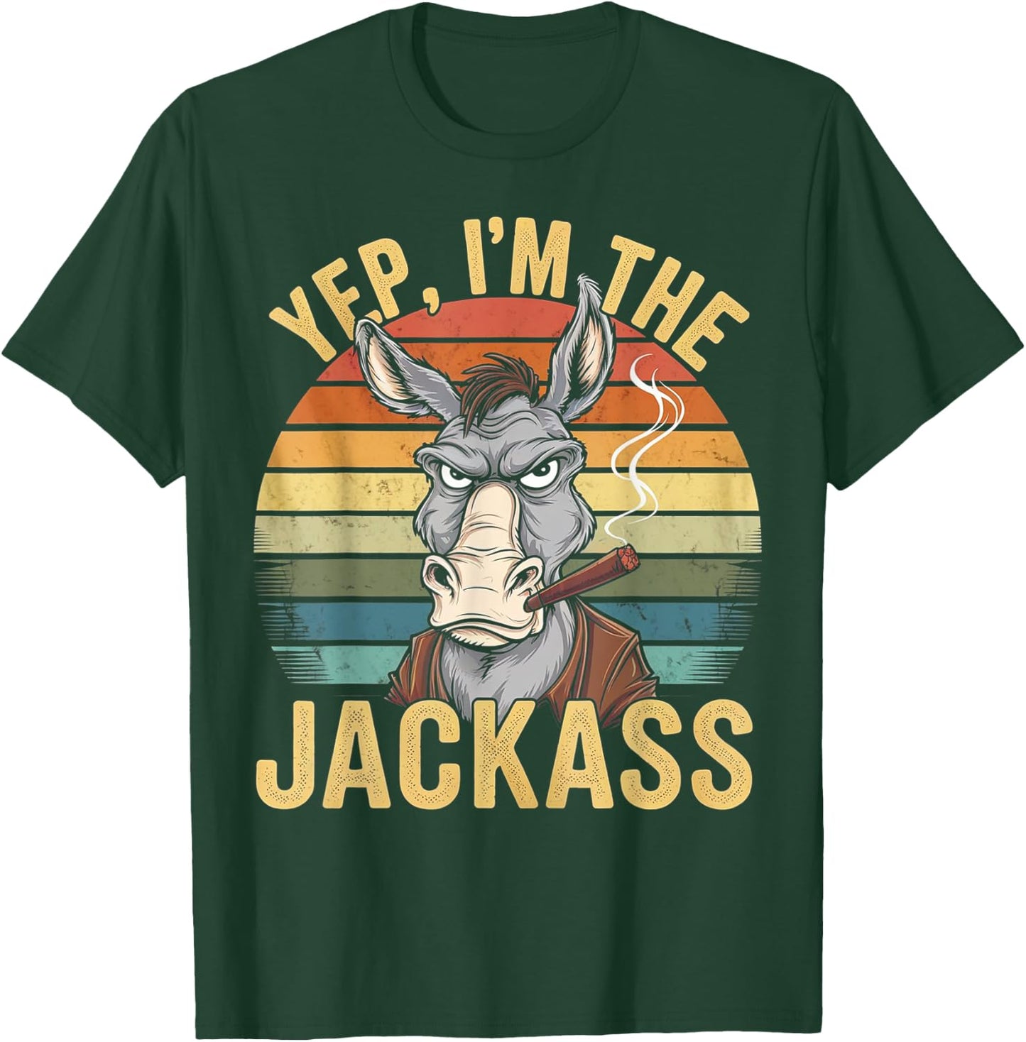 Yep I'm The Jackass Funny Vintage Halloween donkey T-Shirt - T-Shirt | Forest