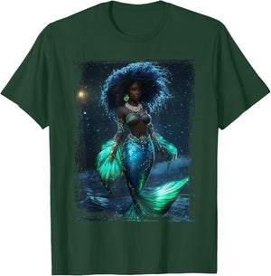 The Goddess Yemaya Wicca African Witch Temperance Mermaid T-Shirt - T-Shirt | Forest