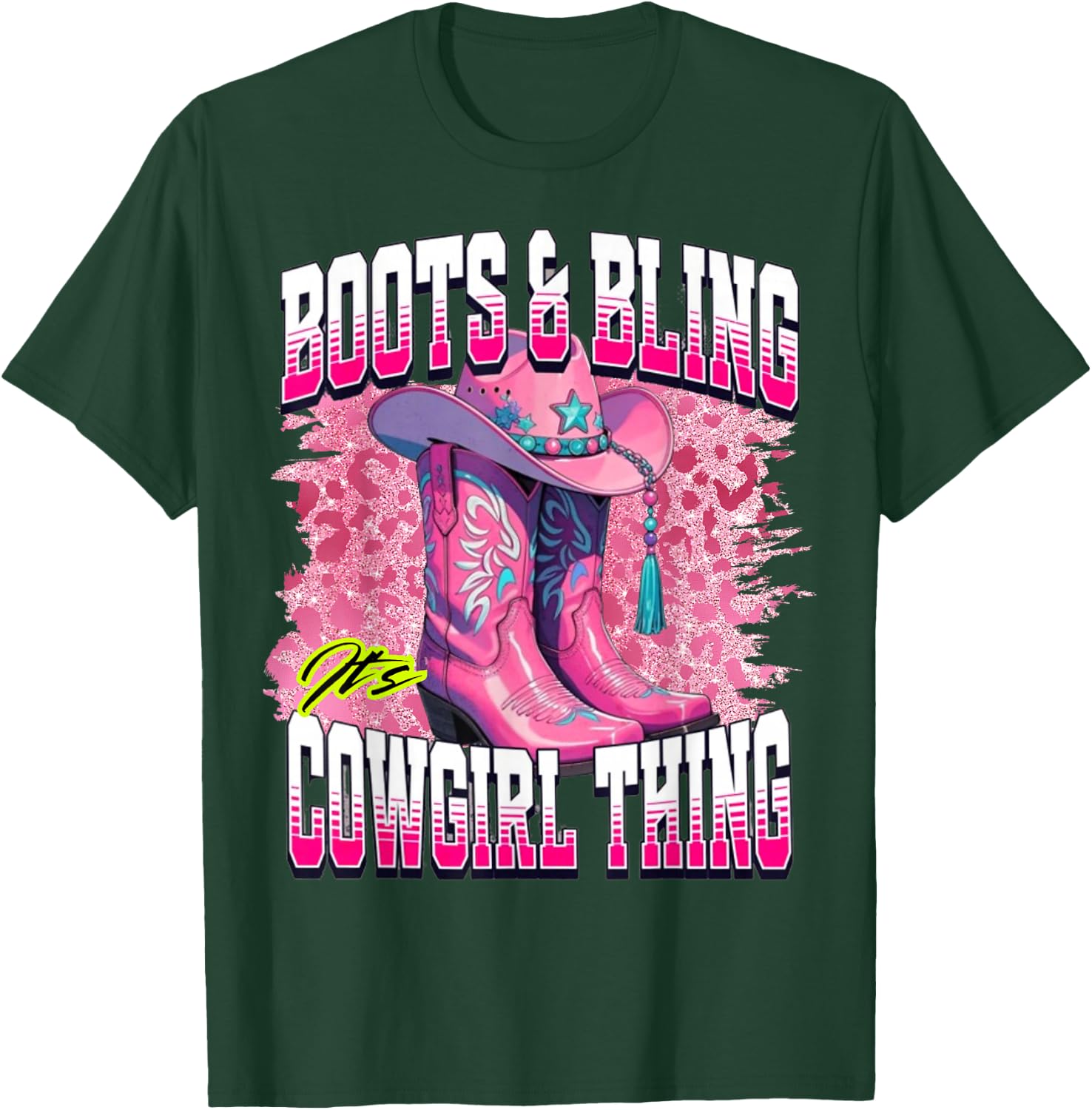 Boots and Bling It's A Cowgirl Thing Western Rodeo Cowgirls T-Shirt - T-Shirt | Forest