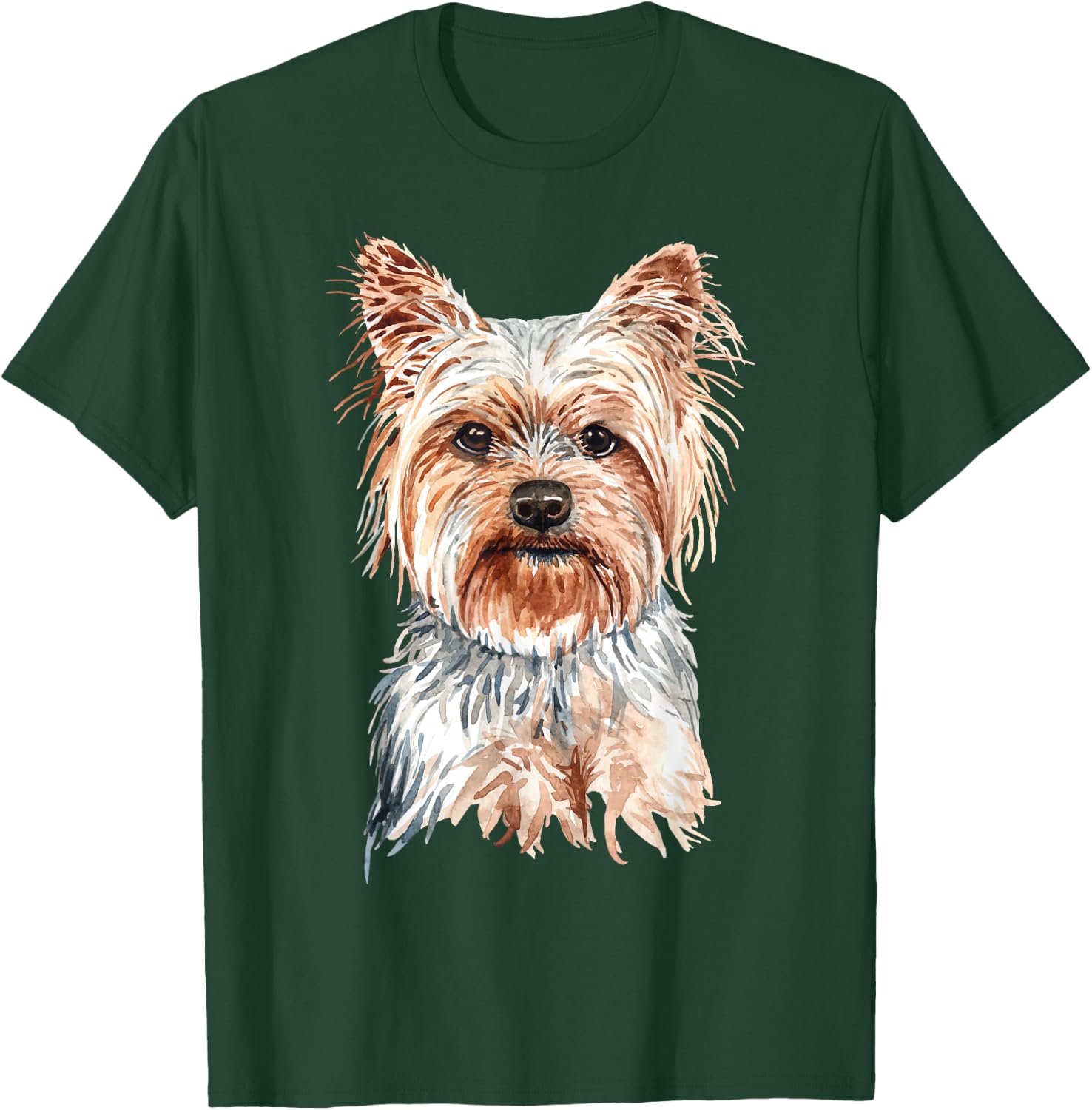 Watercolour Yorkshire Terrier Yorkie T-Shirt - T-Shirt | Forest