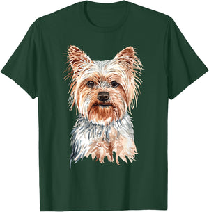 Watercolour Yorkshire Terrier Yorkie T-Shirt - T-Shirt | Forest