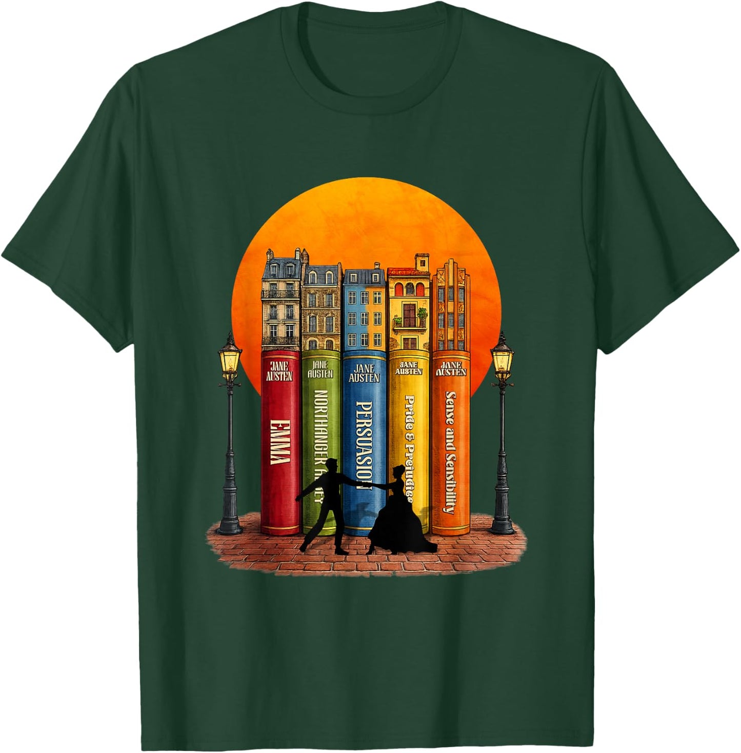Livres Street Romance de Jane Austen T-Shirt - T-Shirt | Forest
