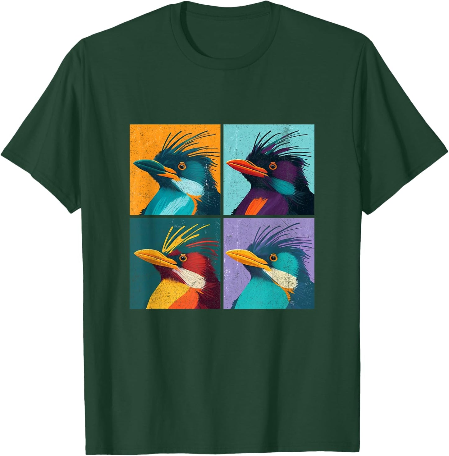 Macaroni Penguin Pop Art Design Illustration Colorful Animal T-Shirt - T-Shirt | Forest